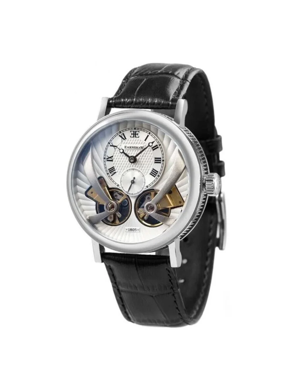 NWT Thomas Earnshaw Beaufort Anatolia Silver-tone Dial Men's Watch